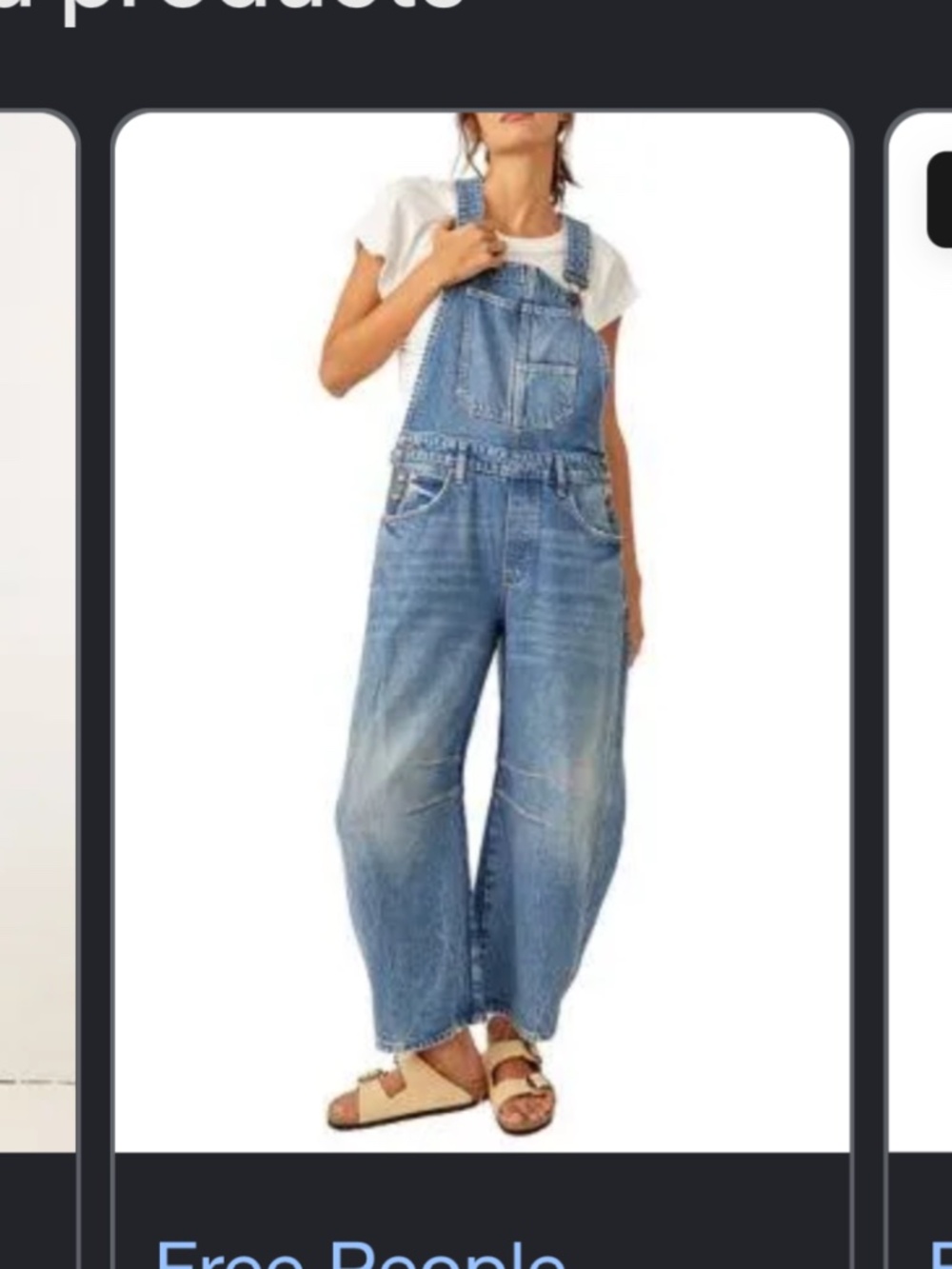 Free people good luck barrel for overall